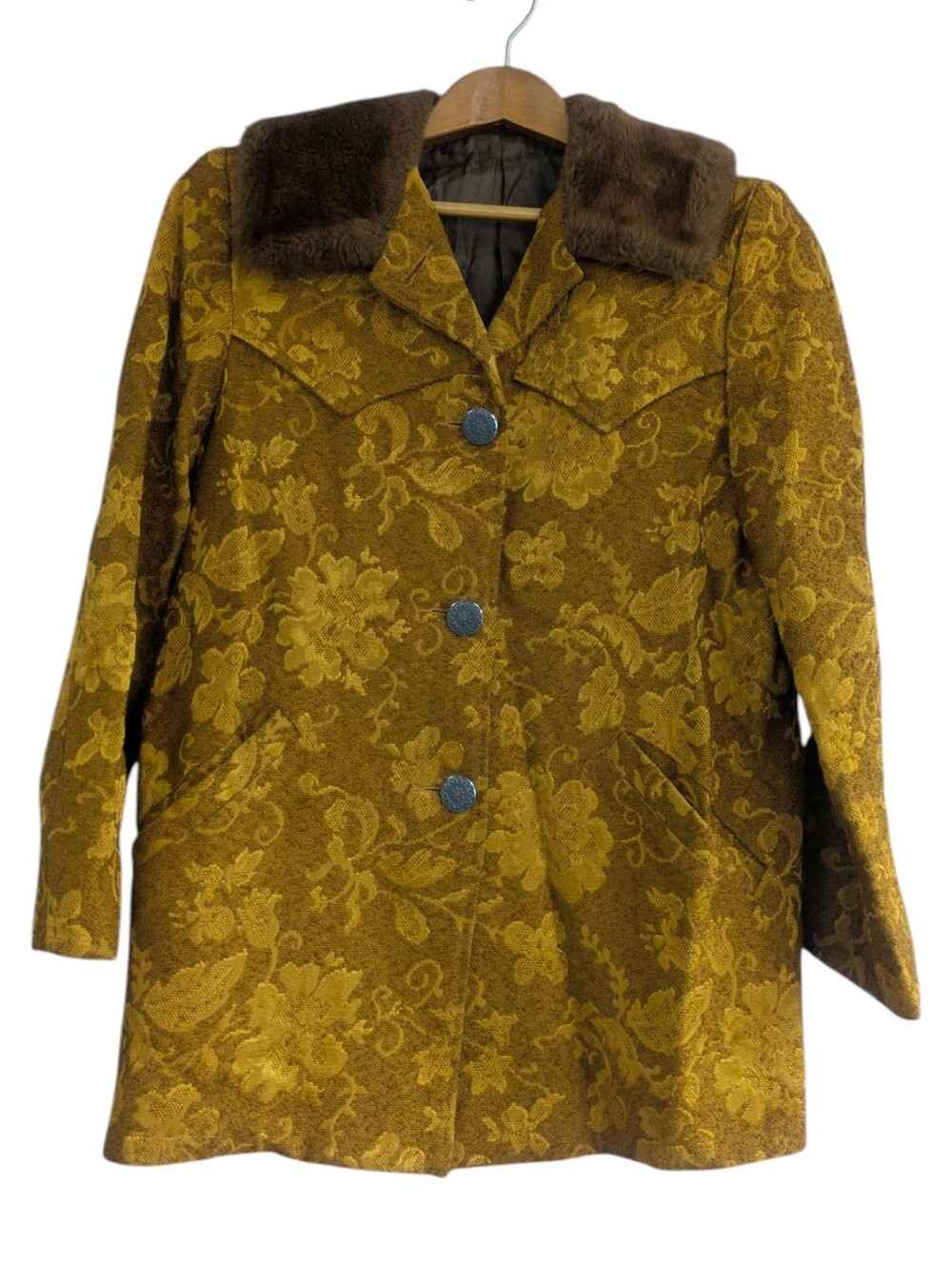 Trego's Westwear Vintage 1960s Western Floral Tapestry Coat